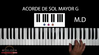 🎹Tutorial ¿Como hacer el acorde  de Sol mayor en el piano? Otalora Music Centro de Formación Musical