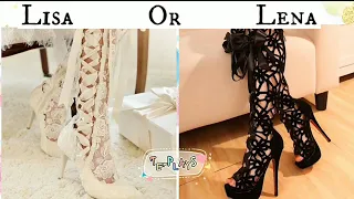 Lisa Or Lena 💖 [Shoes, Heels, Outfits, Fashion style] #lisaorlena #lisalenaoutfits #lisaorlenashoes
