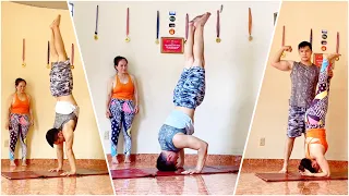 Hướng Dẫn Cách Rút Lên Trồng Chuối HEADSTAND Cho Nữ Yoga 60 Tuổi | Lê Phạm Thế Vũ