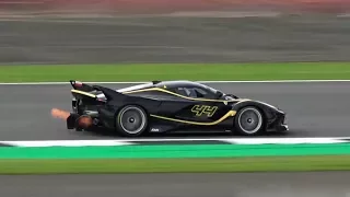 Ferrari FXX K - Pure V12 engine sound around Silverstone Circuit