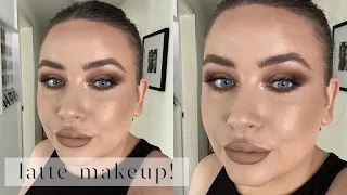 I DID THE LATTE MAKEUP TREND | a monochromatic brown glowy bronze look | maxine lee harris