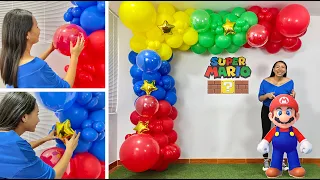 Como hacer un Arco de Globos - 🍄 Decoración Mario Bros 🍄- Super Mario Balloon Garland