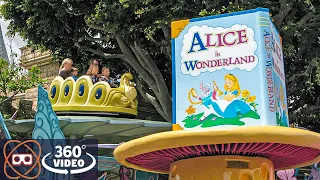 [360] Alice in Wonderland Animated Movie Ride | Disneyland 2021