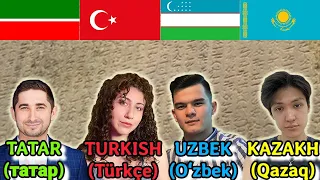 Tatar vs Turkish vs Uzbek vs Kazakh (How Similar Are They?)