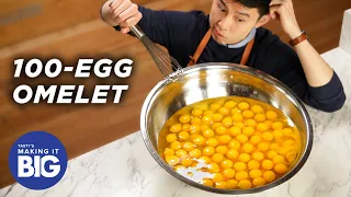 I Made A Giant 100-Egg Omelet • Tasty
