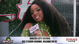 Chloe Bailey Sits Down with DTLR Radio and Fadam Got Da Juice at Broccoli City Fest '23