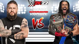 WWE 2K22 KEVIN OWENS VS. ROMAN REIGNS ROYAL RUMBLE 2023 FOR THE WWE UNIVERSAL CHAMPIONSHIP!