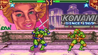 Teenage Mutant Ninja Turtles: Tournament Fighters (Super NES) Tournament as Leonardo