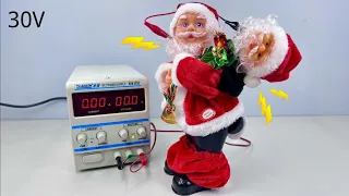 I applied high voltage to Christmas Santa Claus toy dances to music and twerks Kids toys #9