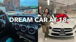 I BOUGHT MY DREAM CAR AT 18! Mercedes Benz A220 + Car Tour!