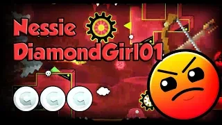 [GD] NESSIE BY DIAMONDGIRL01 (ALL COINS) | GEOMETRY DASH 2.11