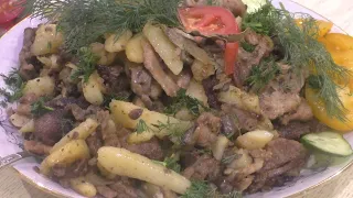 Старинное блюдо! Жемчужина русской кухни | Скоблянка в казане на костре   |Подача блюда