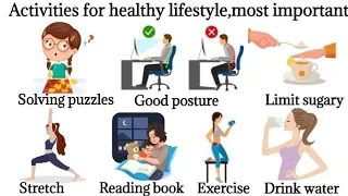 Daily Routine Activities for Optimal Health: Building a Healthy Lifestyle English vocabulary.