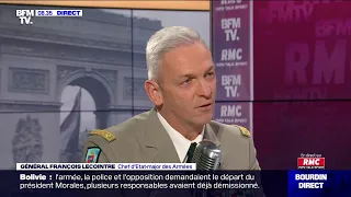 Général François Lecointre, chef d'état-major des armées face à Jean-Jacques Bourdin