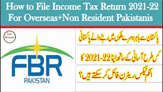 How to file Income Tax Return for Overseas Pakistanis | Non_Resident Pakistanis Income Tax Return