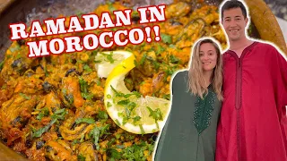 Home-Cooked IFTAR in MOROCCO 🇲🇦 First Time Fasting for Ramadan + HUGE Moroccan Food Feast!!