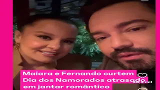 Maiara e Fernando comemoram dia dos namorados com jantar romântico atrasado ❤️VEJA COMO FOI ❤️