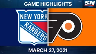 NHL Game Highlights | Rangers vs. Flyers – Mar. 27, 2021