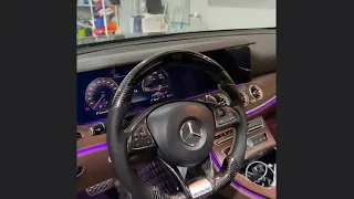 Mercedes AMG Steering wheel upgrade to Carbon fiber flat bottom and shift lights