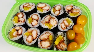 Chicken gimbap (Dakgogi-gimbap: 닭고기김밥)