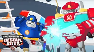 Transformers Rescue Bots | Limpando a Base | COMPILAÇÃO DE 1 HORA | Desenho animado infantil