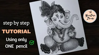 How to draw Ganapati Bappa | Ganesha Drawing Tutorial