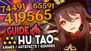 HU TAO est MONSTRUEUSE ! GUIDE 2023 Artéfacts, Teams & Armes ! | Genshin Impact