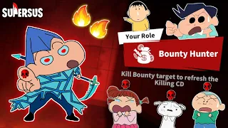 Shinchan became bounty hunter in super sus and uses 999 iq 😱🔥 | shinchan playing among us 3d 😂🔥