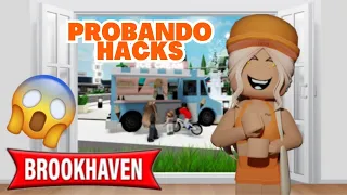 probando hacks o trucos de BROOKHAVEN 😳❤️‍🔥