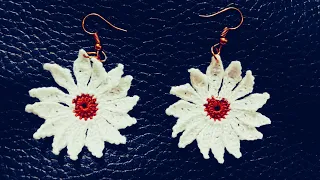 Easy crochet flower earrings pattern beginners friendly