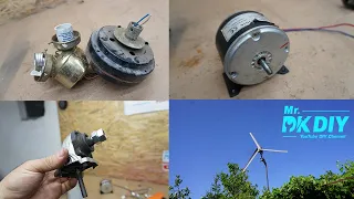 Old chandelier fan + 24V Brushless DC motor 250 W = DIY Wind Generator