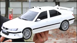 Peugeot 406 марсельское такси taxi 2 1:10 rc на 3д принтере