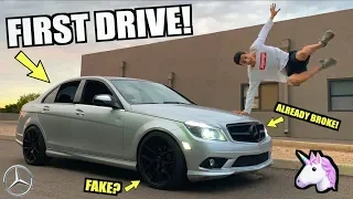 First Drive In The 6-SPEED C300! RARE $3000 Mercedes Rebuild (Part 2)