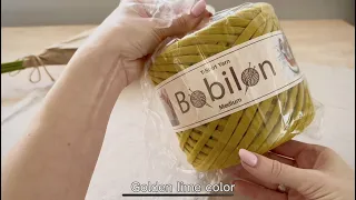 Bobilon t shirt yarn  Golden Lime color