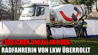 Radfahrerin von LKW überrollt und tödlich verletzt in Köln-Mülheim | 29.02.2024