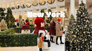 [4K]🇺🇸NYC Walk🗽Christmas Vibes 2021🎄✨Oculus, Brookfield Place, “SoHo Trees” Shop | Nov 2021