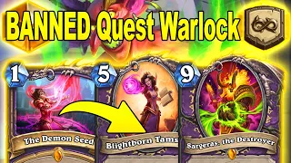 BANNED Quest Warlock Is CRAZY Beyond Fun & Interactive At Titans Mini-Set | Hearthstone