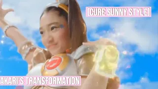 Idol x Warrior Miracle Tunes x Smile Precure| Akari’s Transformation (Cure Sunny Style)