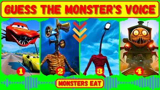 Guess the Monster's Voice: Mcqueen Eater, Skibidi Toilet, Siren Head, Choo Choo Charles Coffin Dance