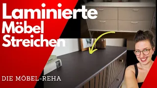 KLAR GEHT DAS! | Laminierte Möbel streichen | UPCYCLING| MÖBELMAKEOVER