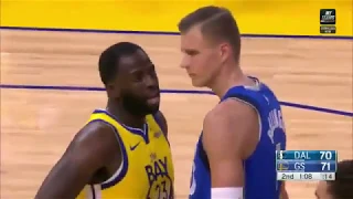 Klay Thompson-Draymond Green-Kristaps Porzingis Get Into Heated Trash Talk During Mavs-Warriors