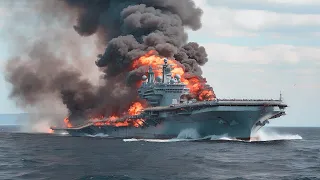 2 MINUTES AGO! Just Arrived in the Black Sea Russia's Only Aircraft Carrier Sunk by Ukraine Navy
