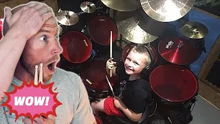 Drummer Reacts To - DITCH - LAMB OF GOD Caleb H At AGE 8 FIRST TIME HEARING