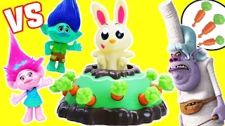 Trolls Poppy VS Branch Jumping Jack Game with the Bergen and Slime!