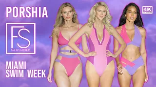 PORSHIA Official Miami Swim Week™ 4K Full Runway Clarissa Bowers, Veronika Rajek, Devon Christenson