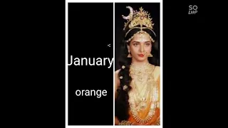 Different colours/Pooja in mahakali anth hi arambh hai/Girls birthday month wise