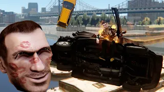 Roman and Niko's reunion was a tragedy！In traffic at a speed of 9999999！ - GTA4