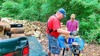 FIREWOOD | Splitting summer 2022 campfire wood w/Eastonmade Ultra