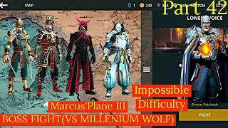 SHADOW FIGHT 3 | Marcus'Plane III Boss Fight (vs Millenium Wolf ) Impossible 👿👿 Difficulty