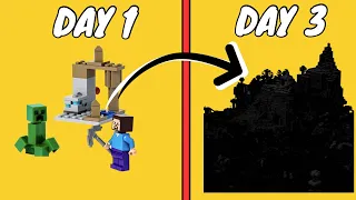 I ONLY HAVE 3 DAYS TO BUILD A LEGO MINECRAFT WORLD BEFORE ITS DESTROYED!!! #lego #minecraft